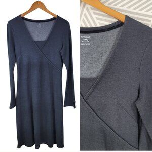 Horny Toad & Co Medium Tencel Cotton Jersey Dress Hem Pocket Grey Sweatshirt